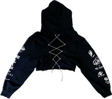 Load image into Gallery viewer, Graffiti Crop Hoodie