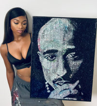 Load image into Gallery viewer, TuPac Shakur Glitter Portrait