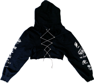 Graffiti Crop Hoodie