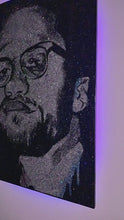 Load and play video in Gallery viewer, Malcolm X Glitter Portrait
