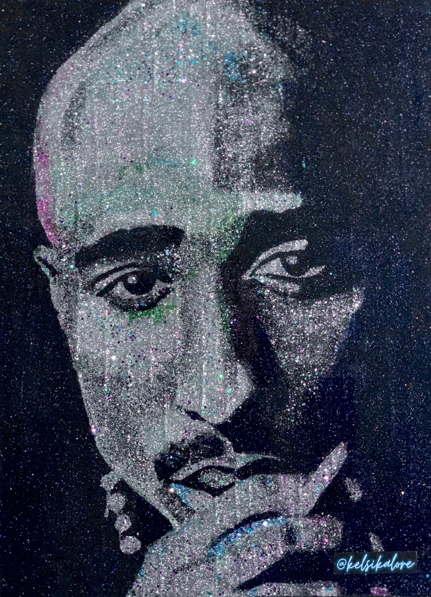 2Pac Glitter Portrait