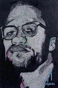 Malcolm X Glitter Portrait